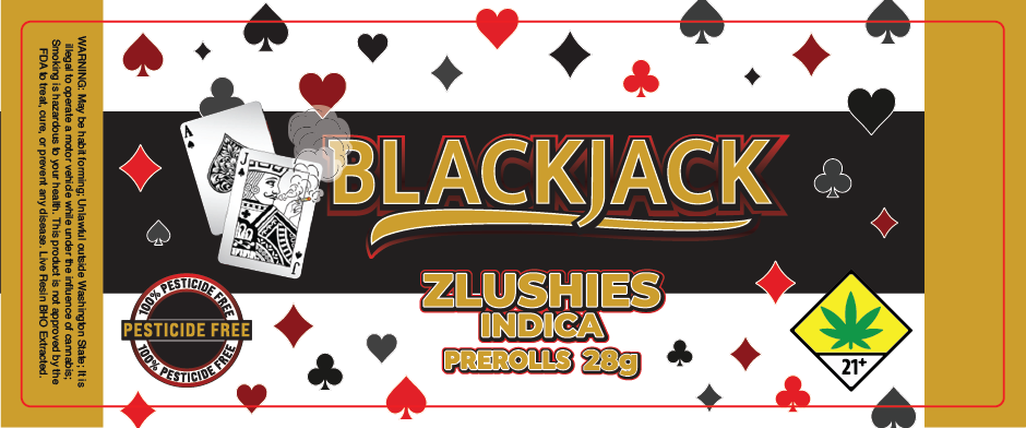 Black Jack Prerolls Label 28G