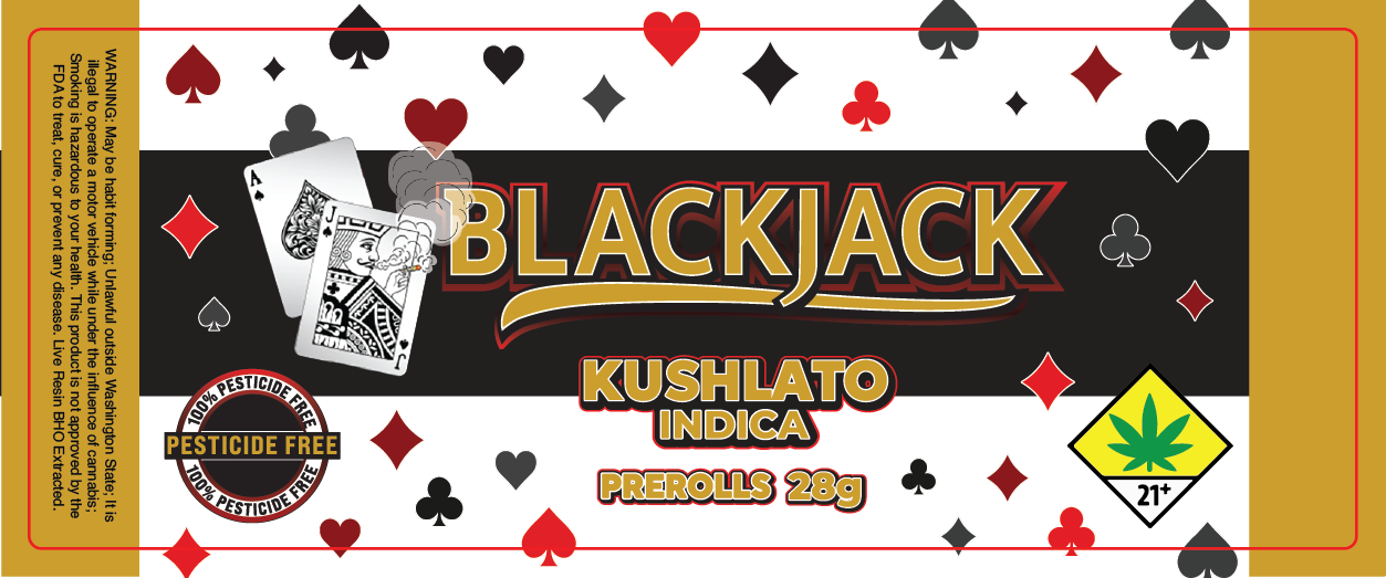 Black Jack Prerolls Label 28G
