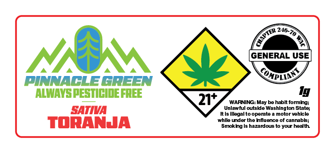 Pinnacle Green Jar Label 1g
