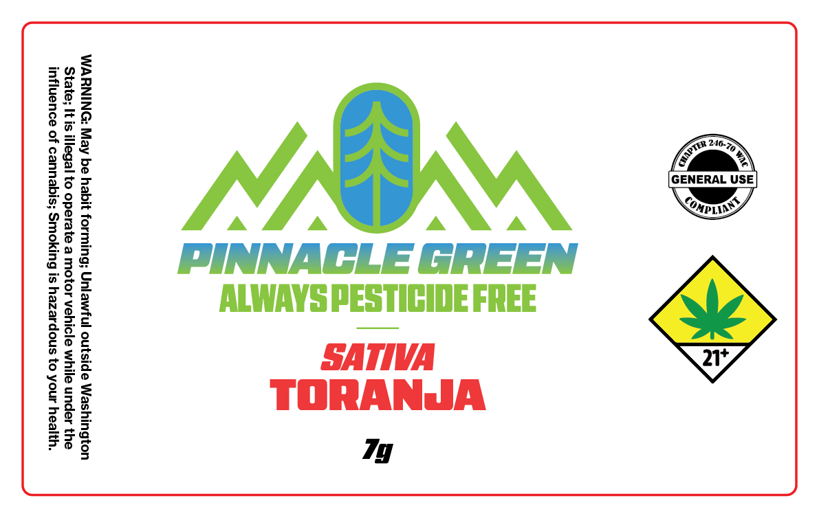 Pinnacle Green Jar Label 7g