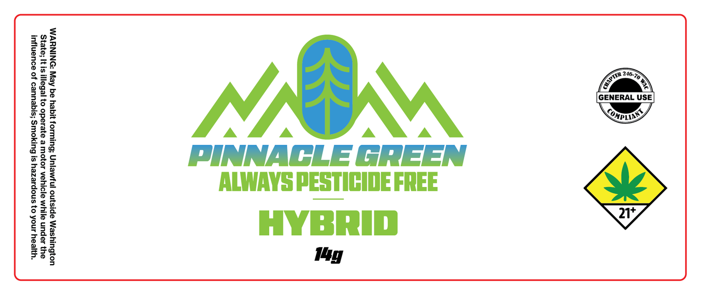 Pinnacle Green Jar Label 14g