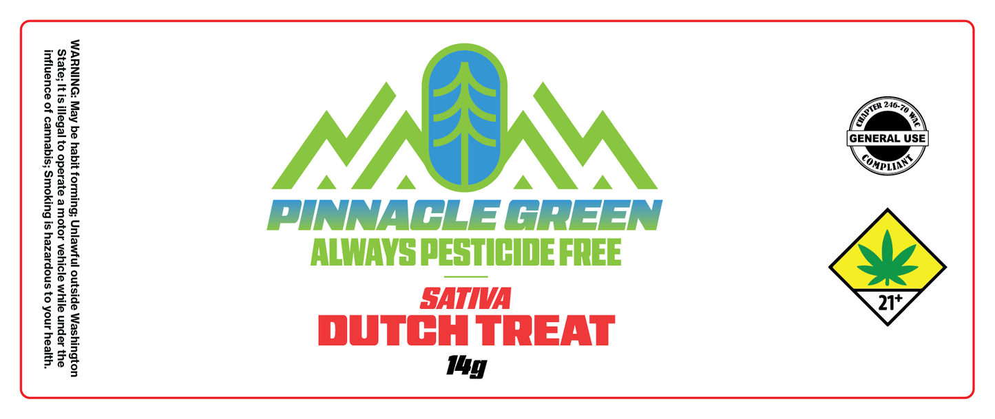 Pinnacle Green Jar Label 14g
