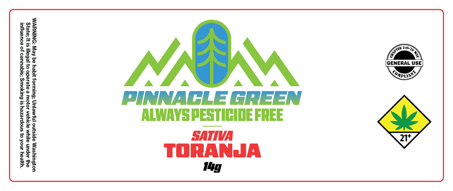 Pinnacle Green Jar Label 14g