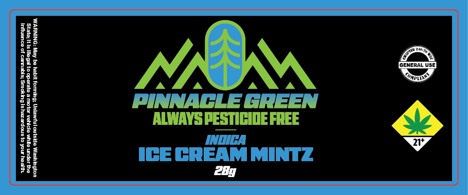 Pinnacle Green Jar Label 28g