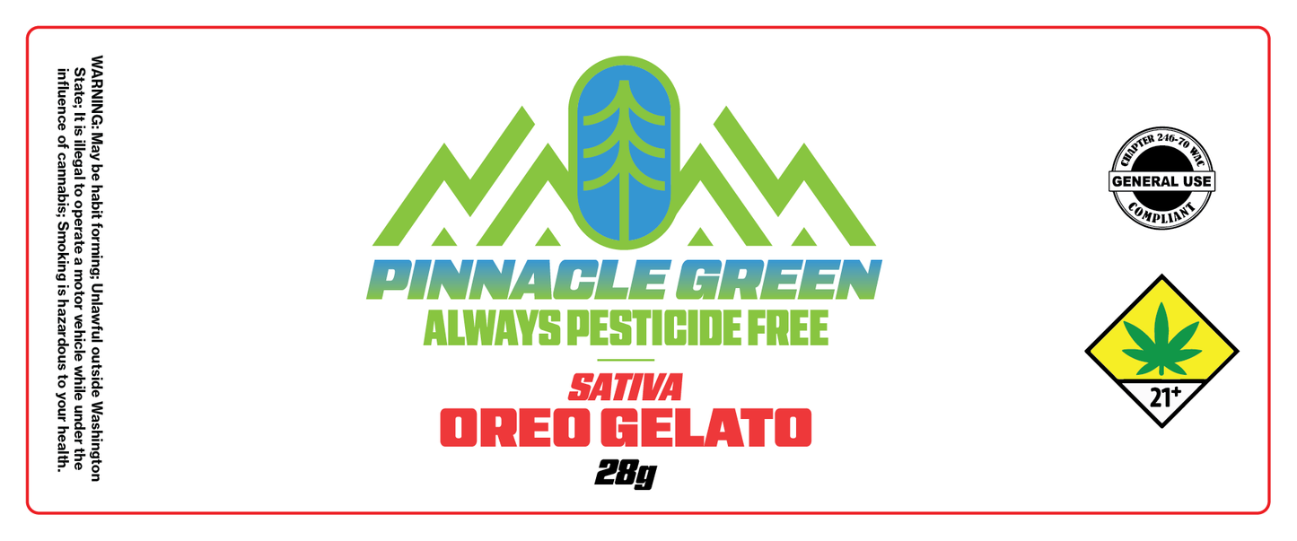 Pinnacle Green Jar Label 28g