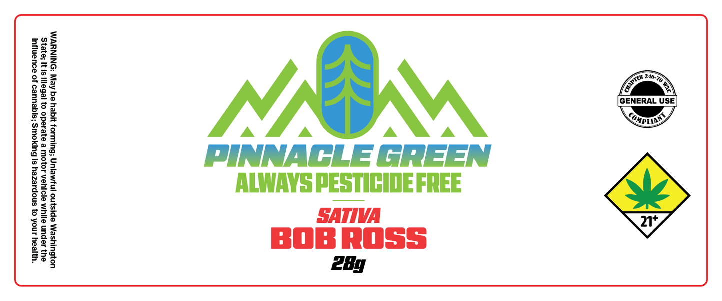 Pinnacle Green Jar Label 28g