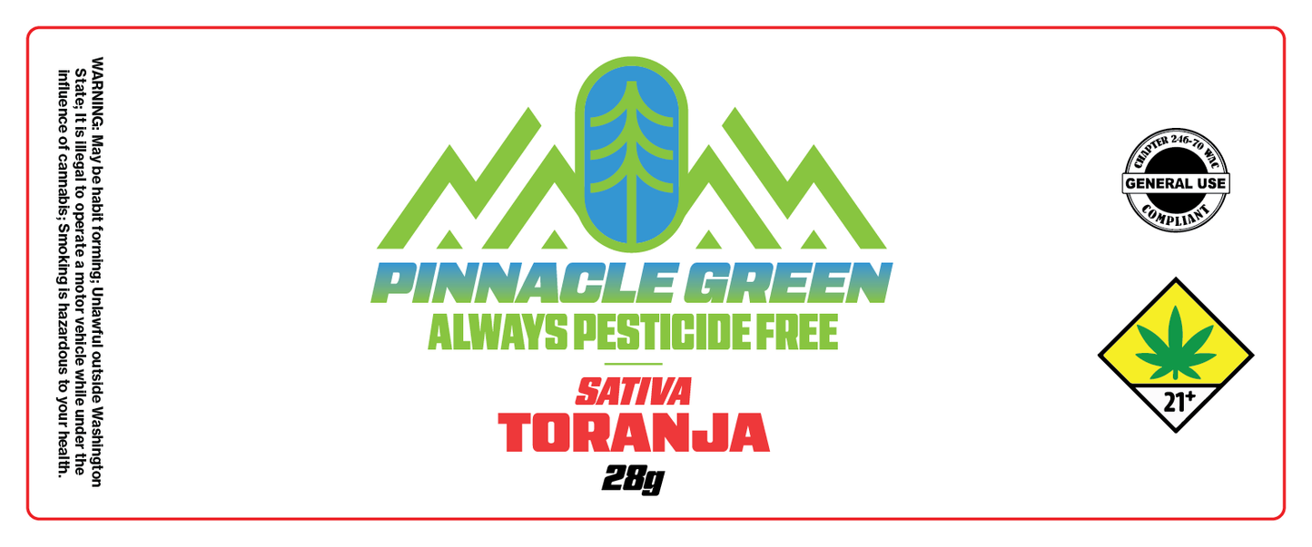 Pinnacle Green Jar Label 28g