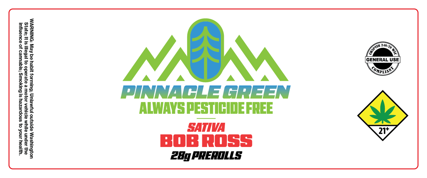 Pinnacle Green Prerolls Label 28g
