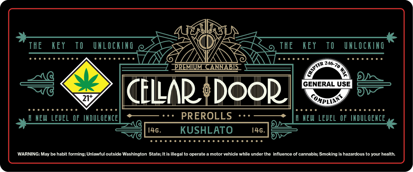 Cellar Door 14g Preroll Labels