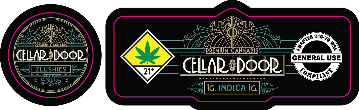 Cellar Door Jar and Lid Label 1g