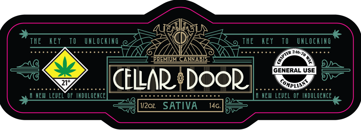 Cellar Door Jar Label 14g