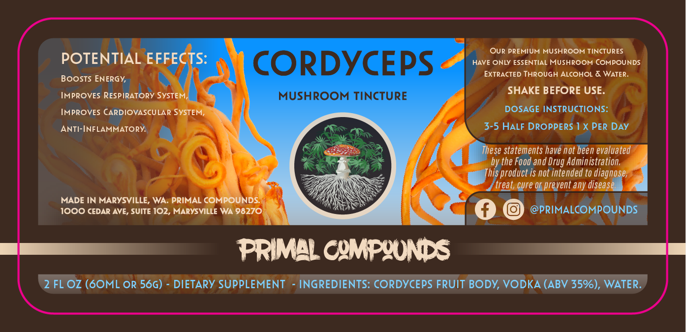 Primal Compounds 2oz Tincture Labels