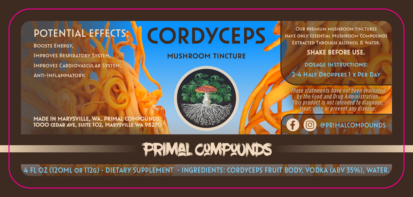 Primal Compounds 4oz Tincture Labels