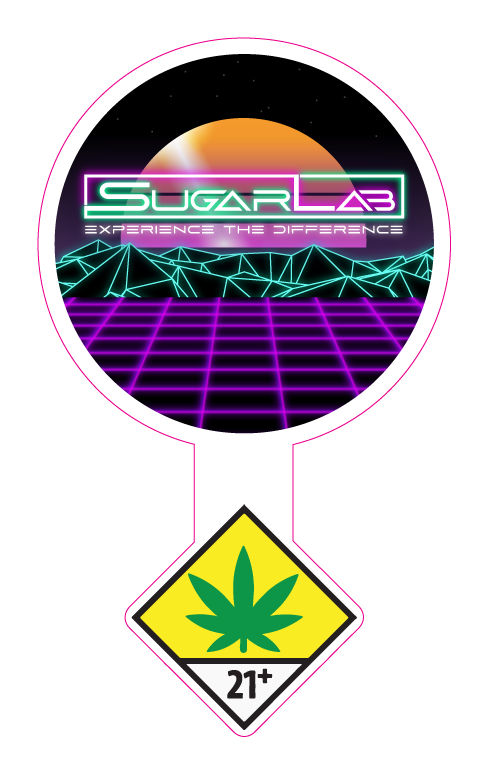 Sugar Lab Jar Lid 21+ Label