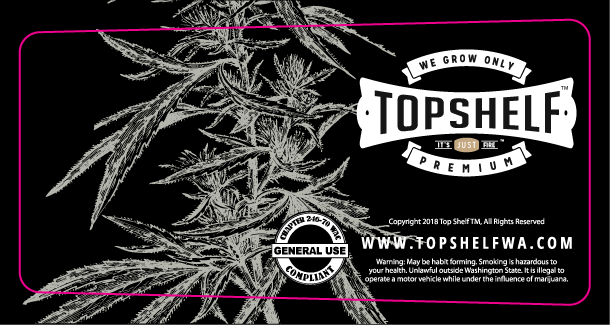 Top Shelf Joint Label Small Black