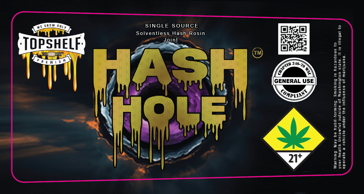 Top Shelf Hash Hole Joint Label
