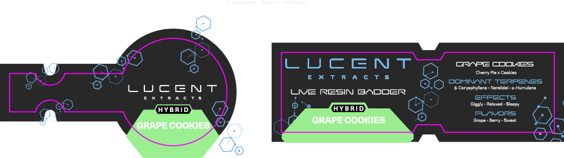 Lucent Dab Jar & Box Label