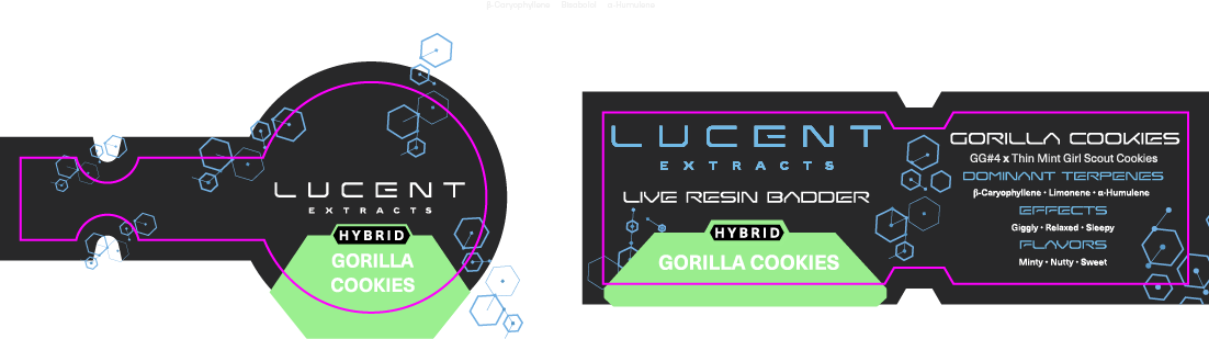 Lucent Dab Jar & Box Label