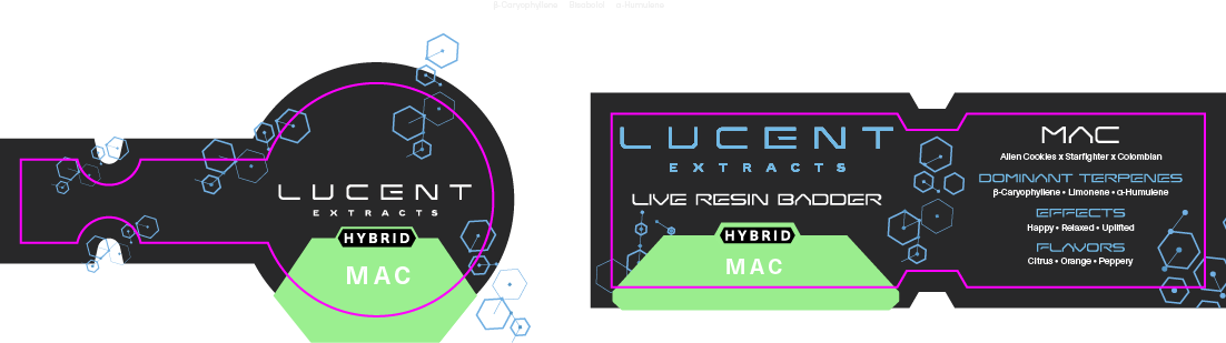Lucent Dab Jar & Box Label