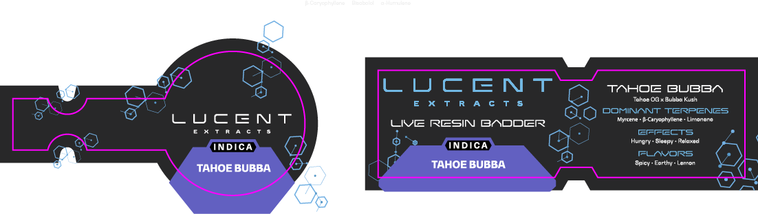 Lucent Dab Jar & Box Label