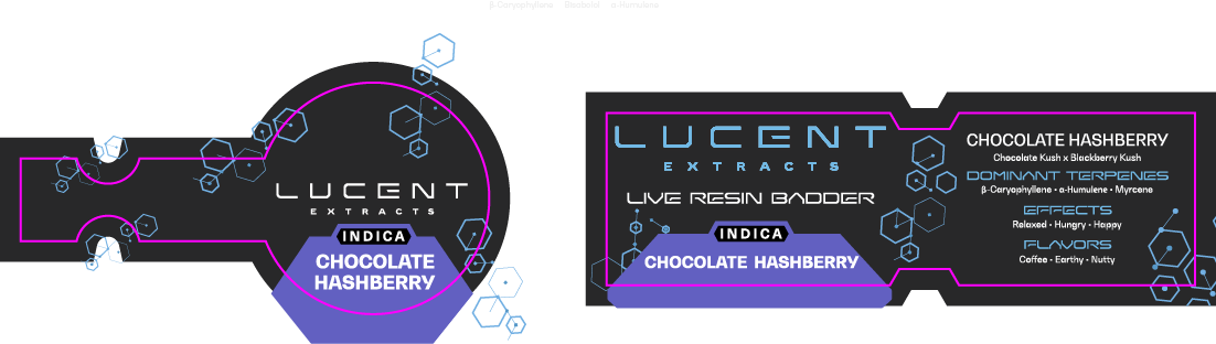 Lucent Dab Jar & Box Label