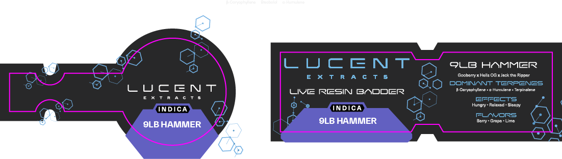 Lucent Dab Jar & Box Label
