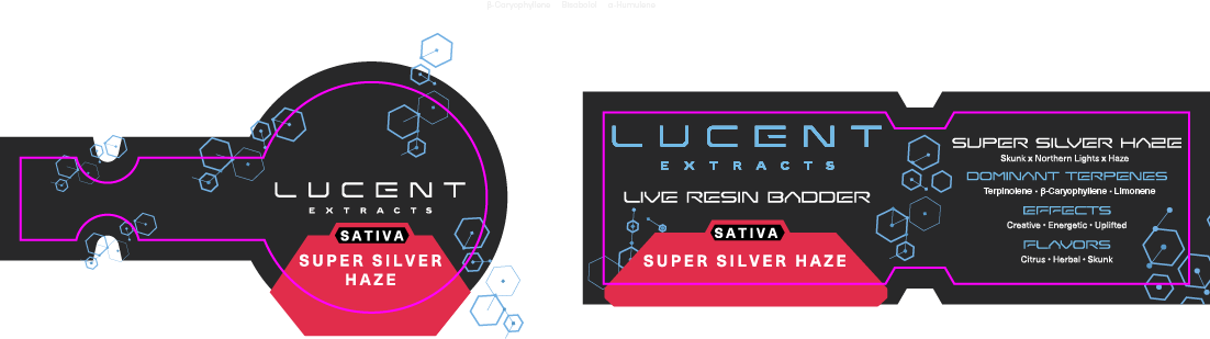 Lucent Dab Jar & Box Label