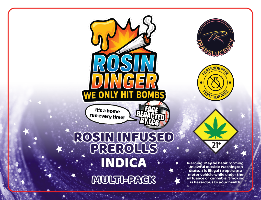 Dingers Preroll Jar Label