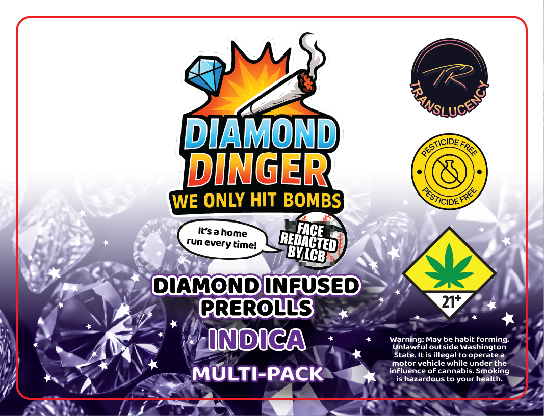 Dingers Preroll Jar Label