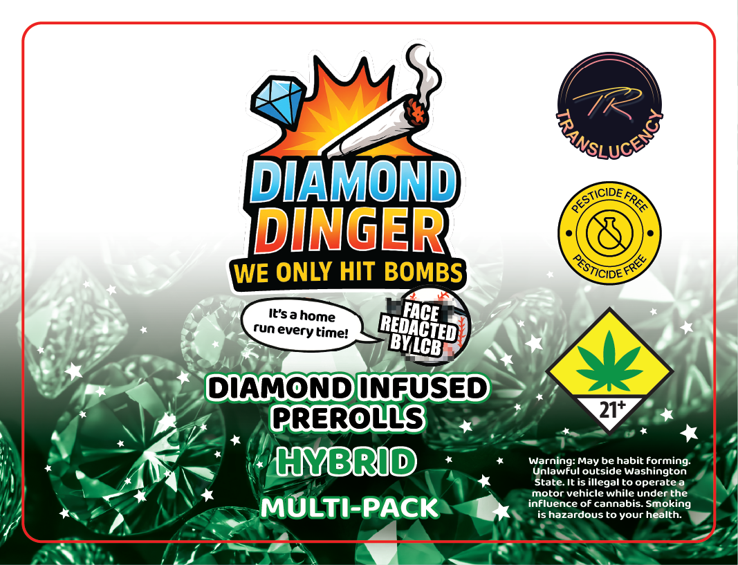 Dingers Preroll Jar Label