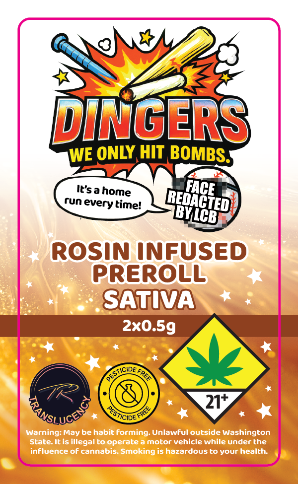 Dingers Rosin Infused Prerolls