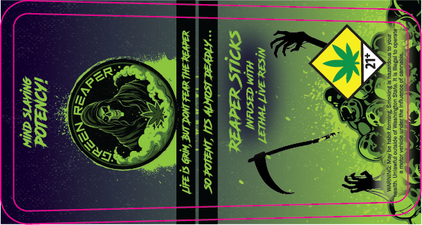 Green Reaper Joint Tube Label