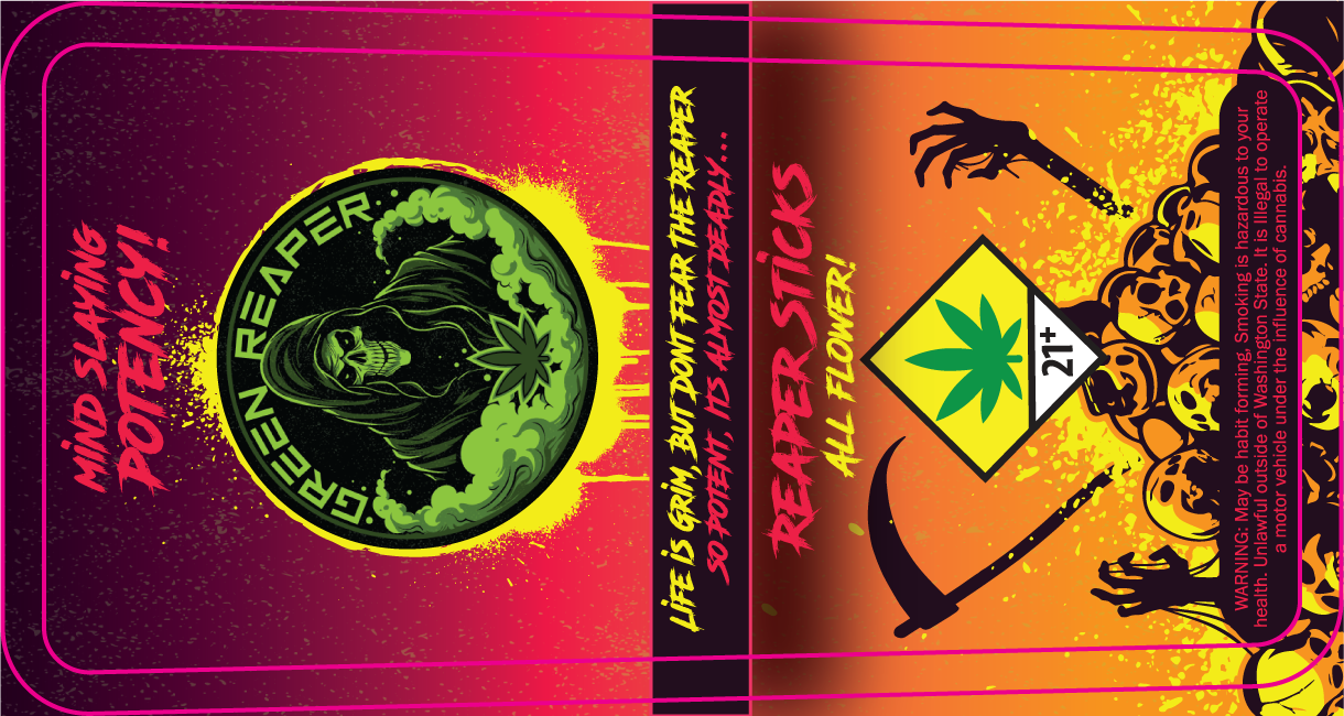 Green Reaper Joint Tube Label