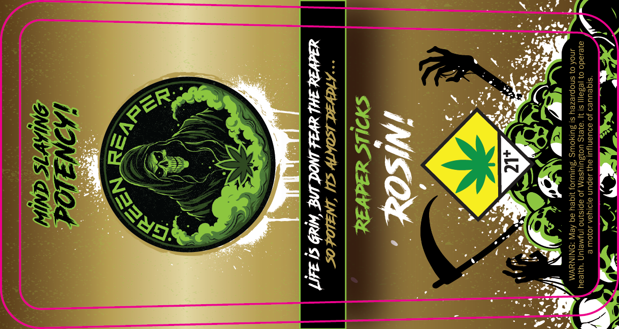 Green Reaper Joint Tube Label