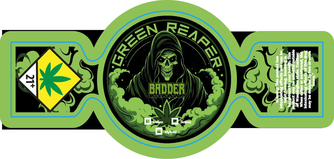 Green Reaper Jar Label