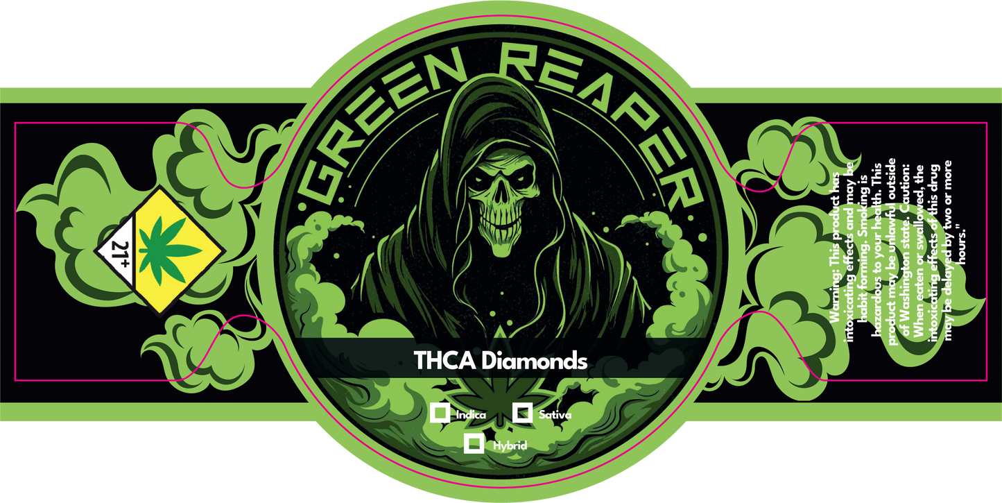 Green Reaper Jar Label