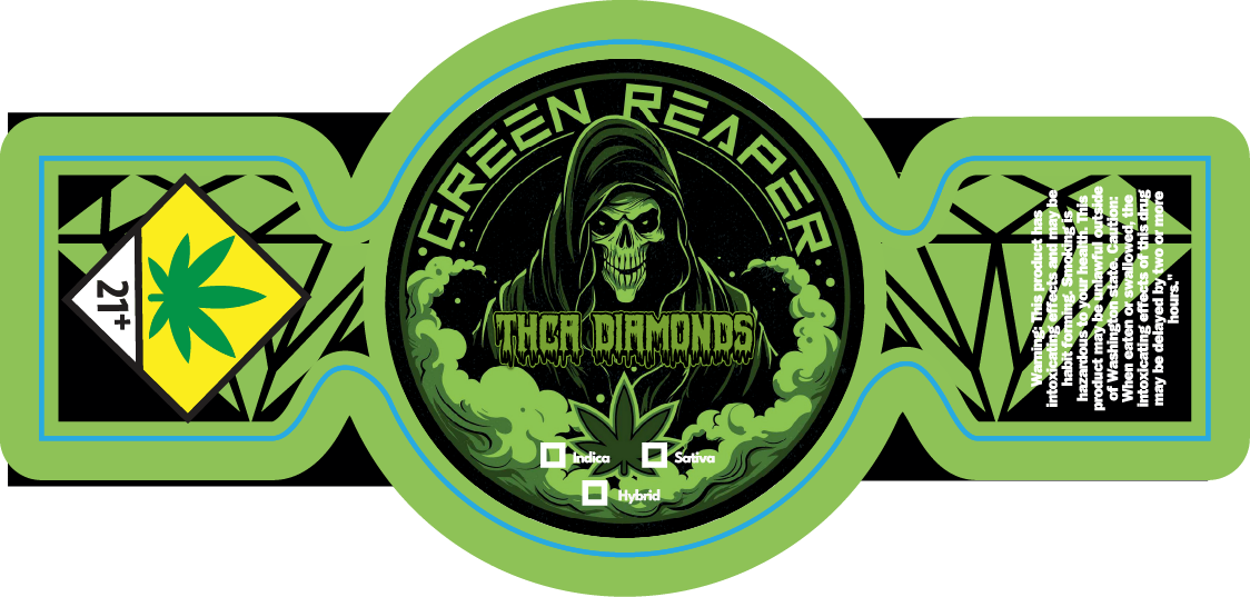 Green Reaper Jar Label