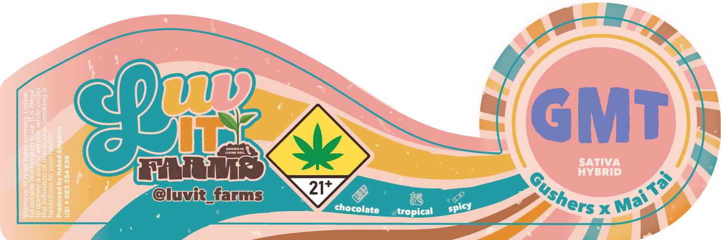 Luv It Farms 3.5g Label