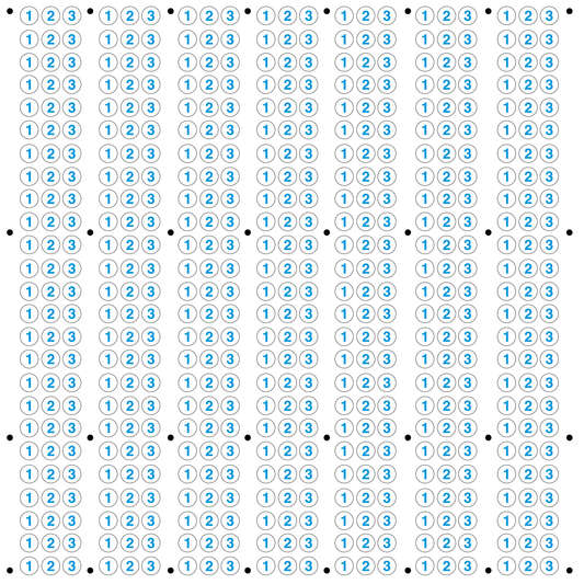 1-3 Blue Stickers