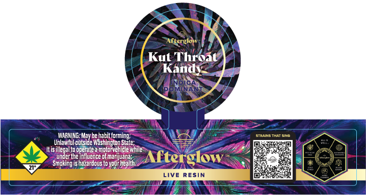 Afterglow Live Resin Jar Labels