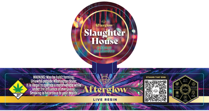 Afterglow Live Resin Jar Labels