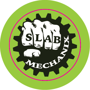 Slab Mechanix 1" Round Logo Stickers