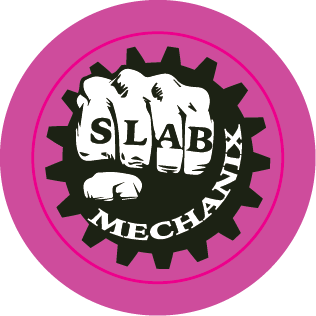 Slab Mechanix 1" Round Logo Stickers