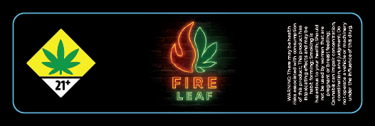 Fire Leaf Small Jar Label