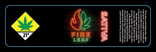 Fire Leaf Small Jar Label