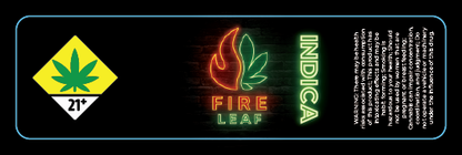 Fire Leaf Small Jar Label