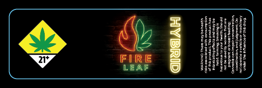 Fire Leaf Small Jar Label