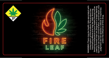 Fire Leaf Large Jar Label