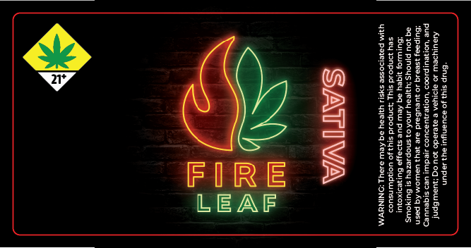 Fire Leaf Large Jar Label