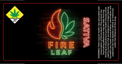 Fire Leaf Large Jar Label